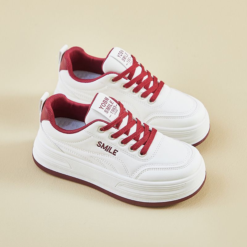 Little White Shoes Female Students Thick-soled Heightening Shoes Sports Board Shoes Casual Street Shoes_vogvips.com