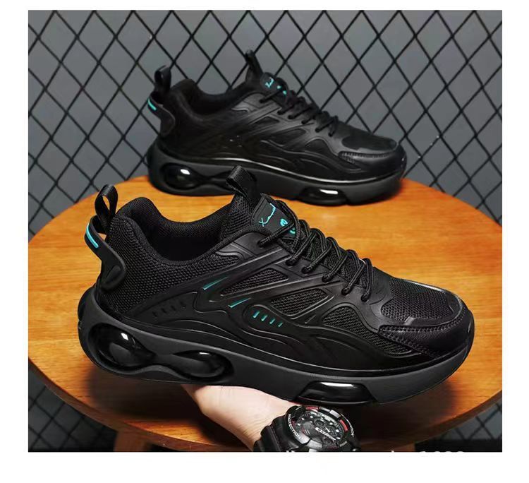 Men's Casual Sneakers With Air Cushion & Popcorn Sole - Trendy Dad Shoes For Running & Daily Wear_vogvips.com