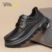 German Camel Dynamic Genuine Men's Thick Business Leather Non-Slip Wear-Resistant Soft Sole Lace-Up Dad Shoes_vogvips.com