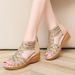 Women's Shoes, Wedge Heel 2025 Summer New High Heels, Anti Slip Breathable Sandals, Women's Fashion Trend_vogvips.com