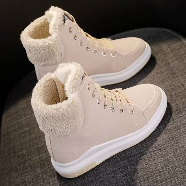 Warm Snow Women Suede Ankle Boots For Female Winter Botas Mujer Plush Shoes Woman_vogvips.com