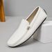 White Genuine Cowhide Soft Soled Casual Plus Size Spring And Summer Men's Handmade Leather Shoes Vatile One Foot_vogvips.com