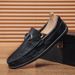 SHLIANG Fashion Men's Slip-On Soft-Soled Driving Shoes Comfortable Round-Toe Business Casual Leather Shoes Breathable Upper Slip-On Loafers X0008_vogvips.com