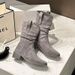 2025 Autumn New Sweet Cool Girl Height-Increasing Mid-Calf Slouch Women V-Cut Western Chunky Heel Slimming Riding Boots_vogvips.com