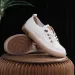 Genuine Leather Elastic Band Flat Round Toe Low Cut White Comfortable Breathable Soft Bottomed Casual Board Shoes_vogvips.com