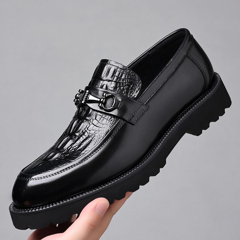 2025 Men's Party And Business Loafers, Thick-sole Men's Formal Thick-sole Shoes, Comfortable Slip-on Fashion Casual Shoes_vogvips.com