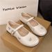 French Rhinestone Shallow Mouth Soft Sole Mary Jane Shoes Women's Fashion Versatile Comfortable Small Leather Shoes Single Shoes_vogvips.com