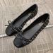 Bowknot Flat-soled New Spring Korean Style Color-blocked Retro 2023 Loafers Mary Jane Shoes Square Toe Shallow Cut_vogvips.com