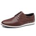 Leather men's summer breathable loafers men's shoes_vogvips.com
