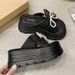 Platform One-Strap For Women Summer Trend New Fashion Bowknot Round Toe Open-Toe Beach Sandals Trendy_vogvips.com