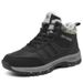 Wintert Plus Velvet Waterproof Snow Boots Warm And Comfortable Couple High Top Casual Cotton Shoes_vogvips.com