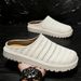Large Size Men's Shoes For Summer, Mesh Breathable Casual Slip-on Loafers, Closed-toe, Backless Slippers_vogvips.com
