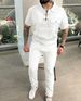 Autumn Men's Clothing Shirt Casual T-shirt Short Sleeve + Long Pants Hip Hop Personality Set_vogvips.com