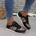 Sports Shoes For Women 2025 New Large Thick Sole Leopard Print Casual Low Cut Sports Single Shoe Straight_vogvips.com