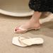 Post Sandals For Women, Thin Heel High Heels, 2026 Summer New Fashion Square Toe Outdoor Slippers_vogvips.com