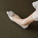 pointed Single Shoes Women's Flat Bottom Shallow Mouth Beanie Shoes Rhinestone Soft Sole Large Size Women's Shoes_vogvips.com