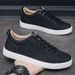 Summer New Style White Sneakers Versatile Men's Business Casual Shoes Trendy Single Socialite Style Shoes_vogvips.com