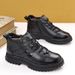 New Leather Spring Men's Shoes High-top Men's Heightening Tooling Martin Boots_vogvips.com
