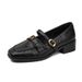 Soft Model~Soft Leather Vintage Mary Jane Women's With A Buckle Strap, Loafers, Mid-heel Soft-soled French-style Single_vogvips.com