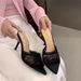Summer Wind Lace Pointed Heel Sandals French Retro Design Sense Outside Women's Shoes_vogvips.com