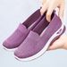 Women's Shoes Fly-woven Breathable Casual Shoes One-pedal Mother Shoes Old Beijing Cloth Shoes Flat-soled Single Shoes_vogvips.com