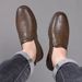 Suitable For All Seasons Genuine Loafers Summer Breathable Hollow Out Slip-On Casual Leather Shoes For Men_vogvips.com