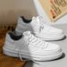Men's Casual Leather Shoes Breathable White Board Sneakers Slip-resistant Sports Shoes For Youth Fashion Trendy Comfortable_vogvips.com