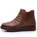 2024 New Autumn Winter Genuine Leather Soft Sole Flat Short Fleece-Lined Mom Cotton Shoes Retro Women's Boots_vogvips.com
