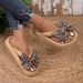 Summer Women Comfort Flip-Flop Leopard Bow Soft Thick-Soled Cloud Slippers Travel Vacation Beach Shoes New Women Sandals_vogvips.com