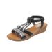 Women's Shoes Summer Fashion Fish Mouth Set Foot Wedge Heel Fashion Leisure Large Size Bohemian Rhinestone Sandals_vogvips.com
