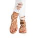 Women's Shoes Summer New Large Size Herringbone Sandals Casual Buckle Women's Flat Sandals_vogvips.com