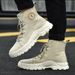 New Leather Spring Men's Shoes High-top Men's Heightening Tooling Martin Boots_vogvips.com