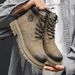 Men's Martin Boots Fleece High Top Retro Tooling Short Boots Outdoor Casual Mountaineering Boots_vogvips.com