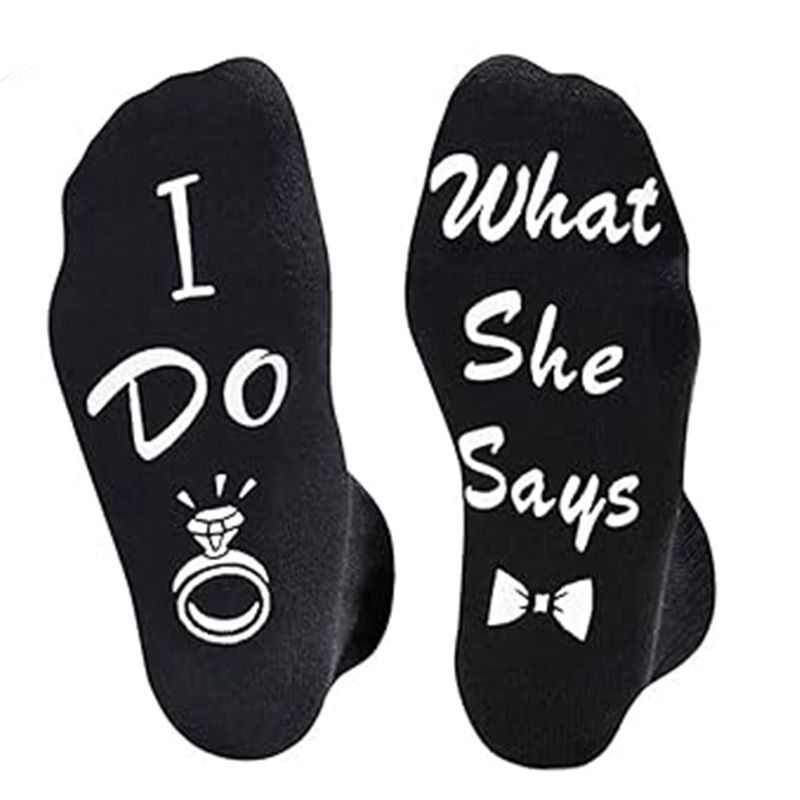 Cotton couple ring socks Mid-tube socks for engagement wedding gifts for the bride and groom_vogvips.com
