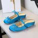1633-1 French Satin Bowknot Strap Shallow Mouth Closed Half Slippers Women Hollow Out Hidden Heel Round Toe Sandals_vogvips.com