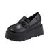 11cm Hidden Wedge Loafers For Women 2025 New Spring Style Petite JK Dress Shoes_vogvips.com