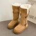thick-soled Velvet Thickened Long Snow Boots Women's Tall Cotton Boots Warm Large Cotton Shoes_vogvips.com