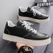 Men's Shoes Board Shoes Korean Version Versatile Casual Leather Shoes Platform-soled Wear-resistant Trendy Shoes_vogvips.com