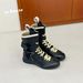 Retro Women's Martin Boots Spring 2025 Brown Suede round Toe Lace-Up Ankle Wedge Sports Boxing Boots_vogvips.com