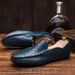 Cross-Border Plus Size Perforated Breathable Summer New Outdoor Fashion Trend Lightweight Loafers Casual Leather Shoes_vogvips.com