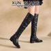 Genuine Leather For Women 2025 New Autumn Winter Fleece-Lined Long Women's Black Slouch Riding Over-the-Knee Boots_vogvips.com