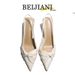BEIJIANI 3299-5 Cross-border New Chinese Style Twisted Pointed Toe Stiletto High Heel Women's Single Strap Sandals_vogvips.com