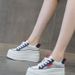 2025 Spring/Autumn New Style With Skirt Sweet White Board Thick Bottom Ultra High Heels Sandals Casual Mesh Shoes_vogvips.com
