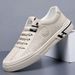 Summer New Embossed Breathable White Men's Versatile Youth Sports And Leisure Board Trendy Shoes_vogvips.com