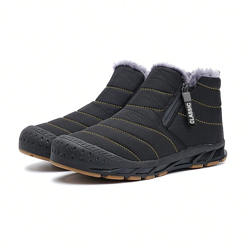 Snow Boots For Autumn And Winter, Outdoor Couple Style, Casual Hiking, Cotton Shoes With Anti Slip, Waterproof And Plush Insulation For Warmth_vogvips.com