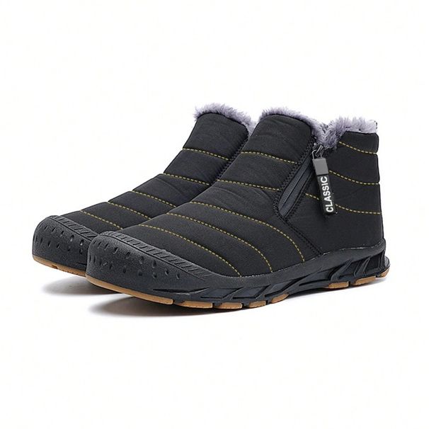 Snow Boots For Autumn And Winter, Outdoor Couple Style, Casual Hiking, Cotton Shoes With Anti Slip, Waterproof And Plush Insulation For Warmth_vogvips.com