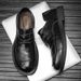 Men's Leather Shoes Spring Business Casual Men's Shoes Soft Sole Lace-Up Versatile Groom Wedding Formal Leather Shoes_vogvips.com