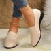 New Plus Size 2025 Autumn New Mid Heel Fashion Single For Women, Non Slip Soft Leather Solid Color Work Shoes_vogvips.com