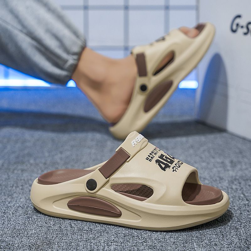 One Word Slippers For Men, Summer Teenagers, Casual Driving, A Sense Of Stepping On Poop. Wear Non Slip And Odor Proof_vogvips.com