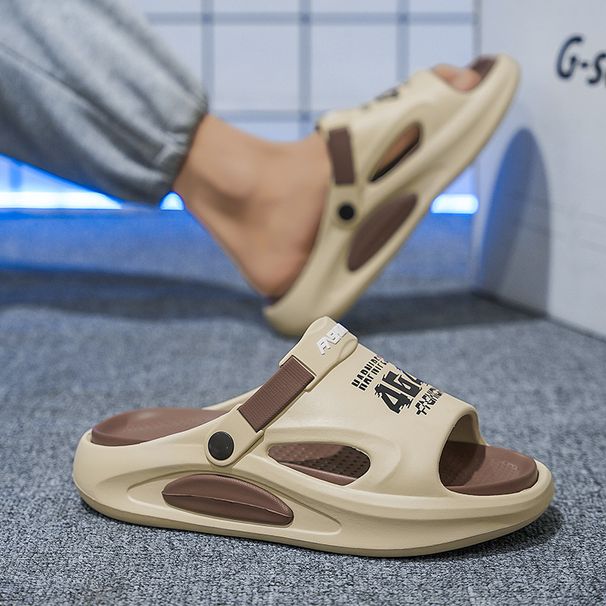 One Word Slippers For Men, Summer Teenagers, Casual Driving, A Sense Of Stepping On Poop. Wear Non Slip And Odor Proof_vogvips.com